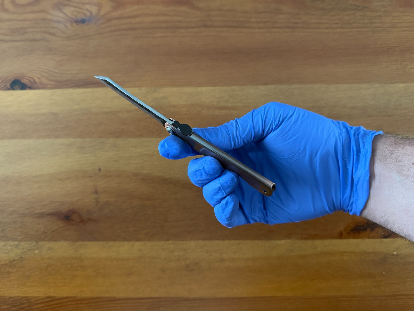 3" Navaja Higonokami Knife Stainless Steel Handle with Satin Bronze Finish