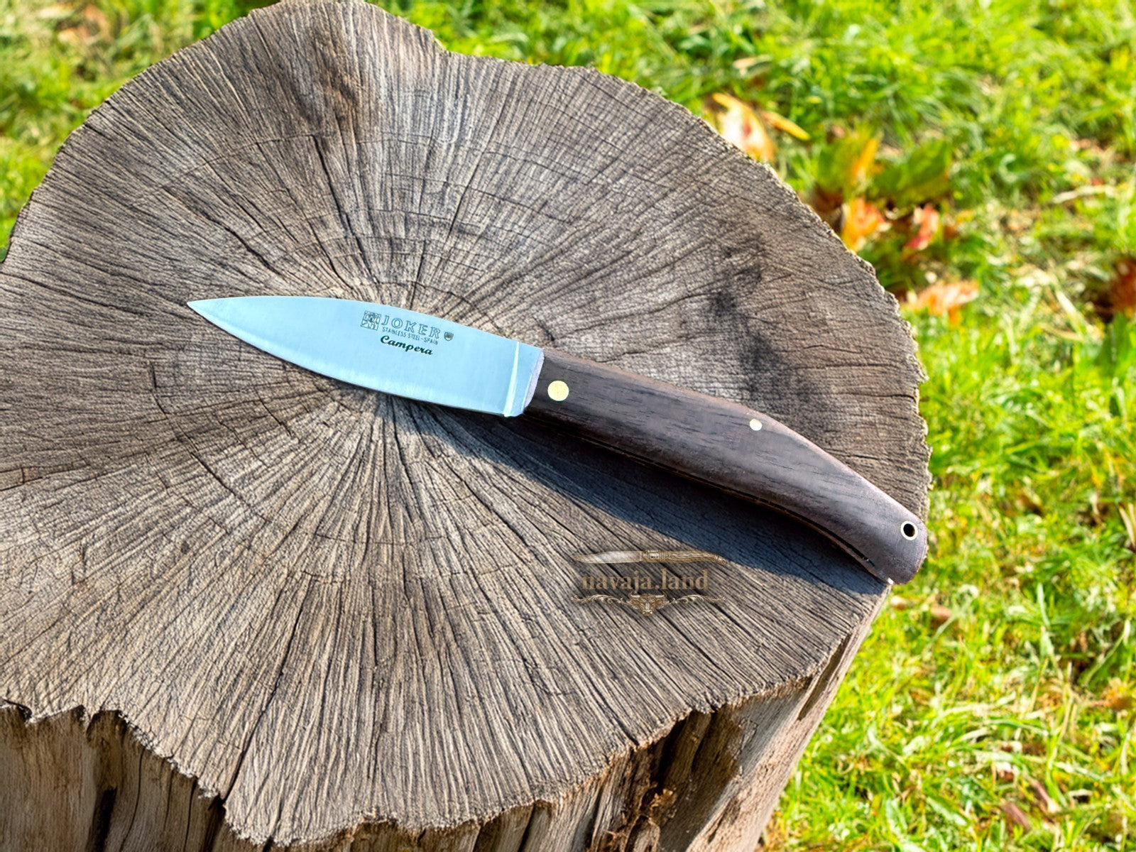 Joker Campera Pocket Knife 3” MOVA Steel Blade Dark Walnut Wood Handle