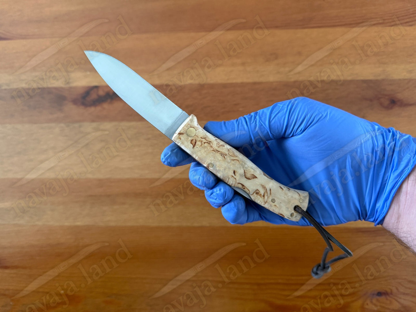 3.15” Joker Artica Bushcraft Folding Knife (Curly Birch Handle) Handmade Spain