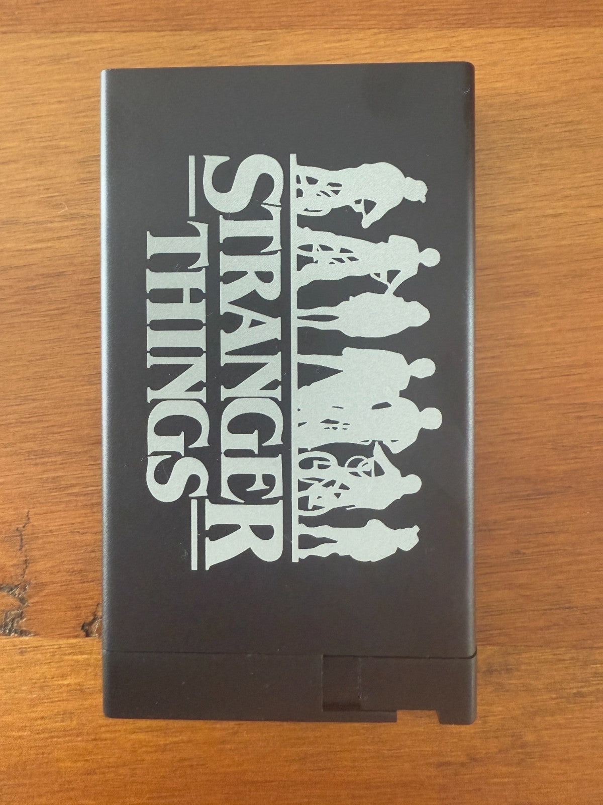 Stranger Things Pop Up Wallet Black Leather Credit Card Holder and Cash Aluminum