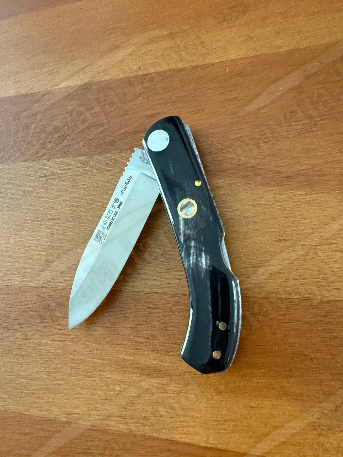 Joker Pachón Folding Knife – Buffalo Horn Handle Sandvik 12C27 Steel Backlock