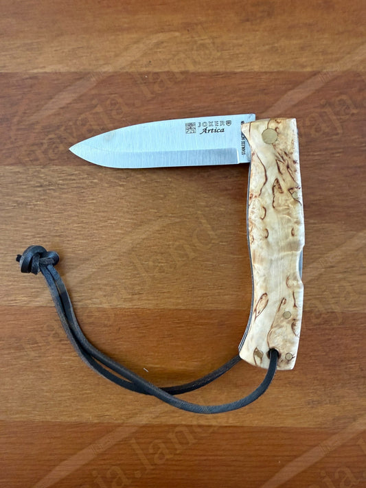 3.15” Joker Artica Bushcraft Folding Knife (Curly Birch Handle) Handmade Spain