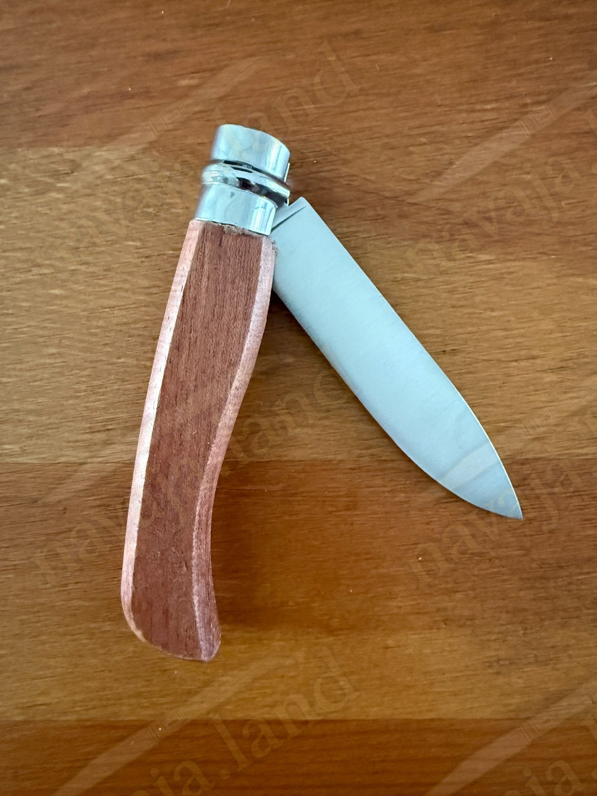 Bubinga Wood Handle Folding Knife – 8 cm (3.15 in) Blade with Viroblock Lock