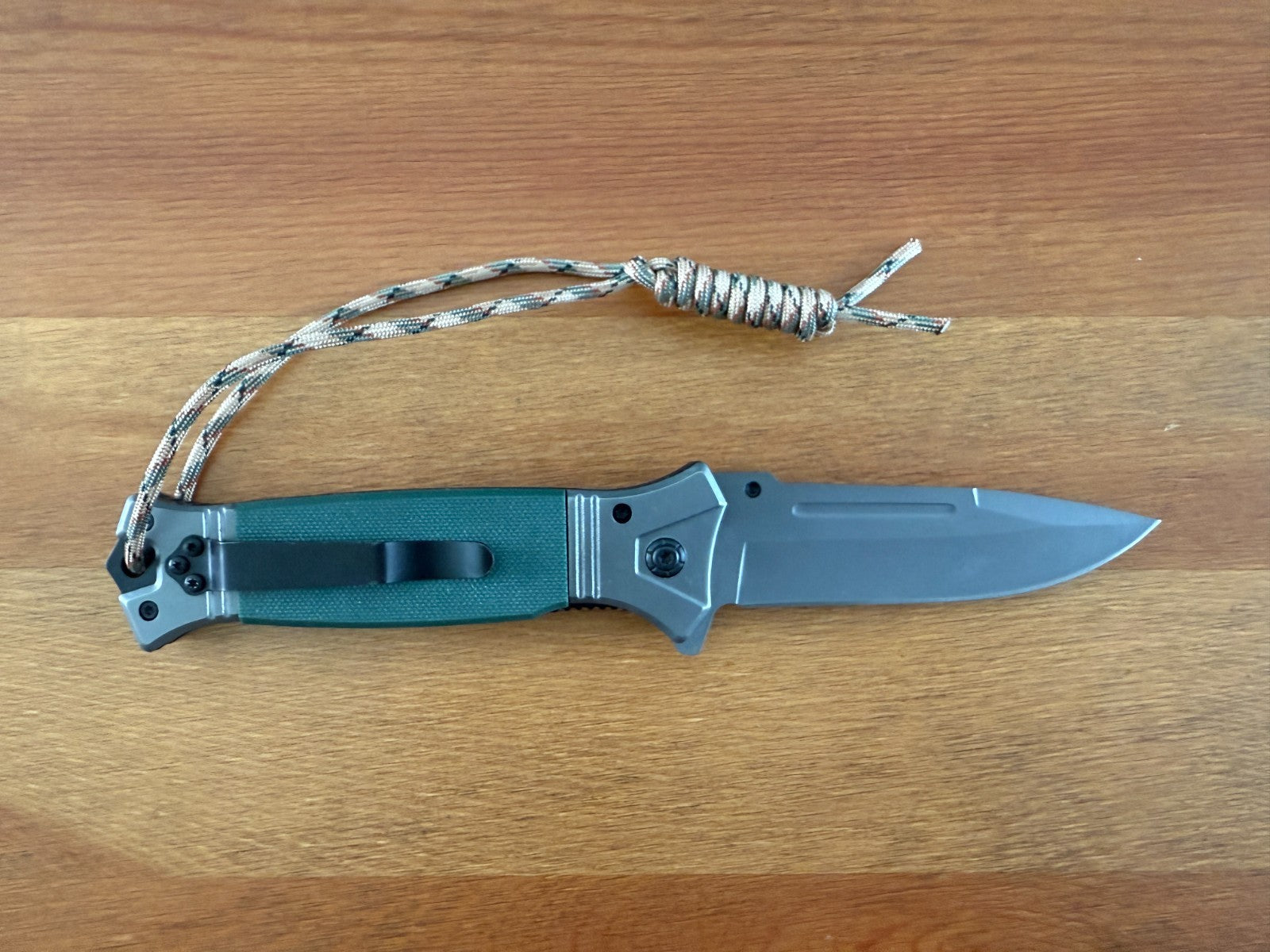3.7" Stainless Steel Blade Rescue Pocket Knife With Titanium Coating G10 Handle