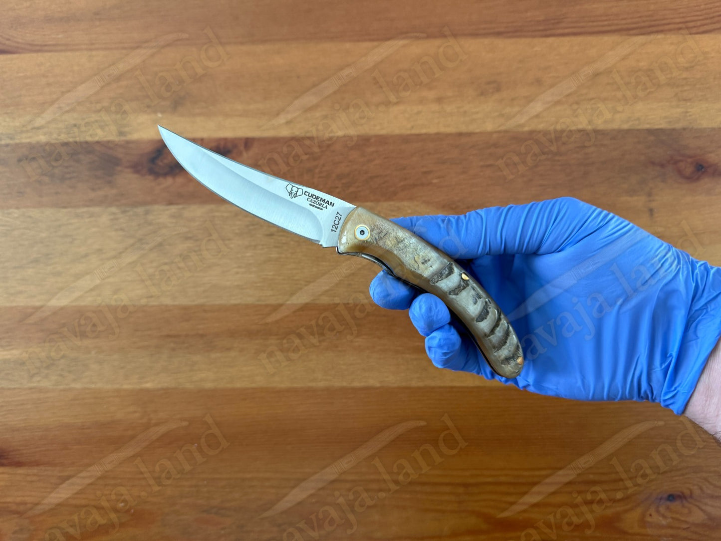Cudeman Cazorla Folding Knife – 3.35 in Sandvik 12C27 Steel | Ram Horn Handle