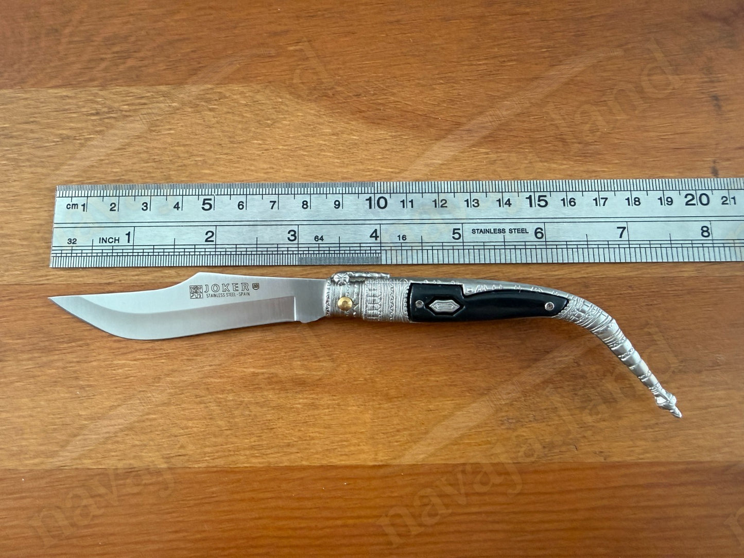 3.3” Albacete Navaja Joker Sevillana Knife Zamak Handle Handmade Slipjoint Spain