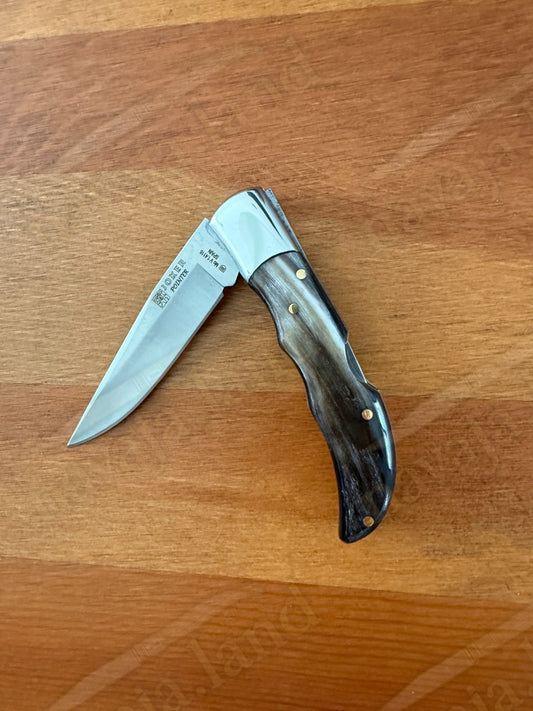 3” Joker Pointer Camping Folding Knife (Bull Horn Handle) Handmade in Spain