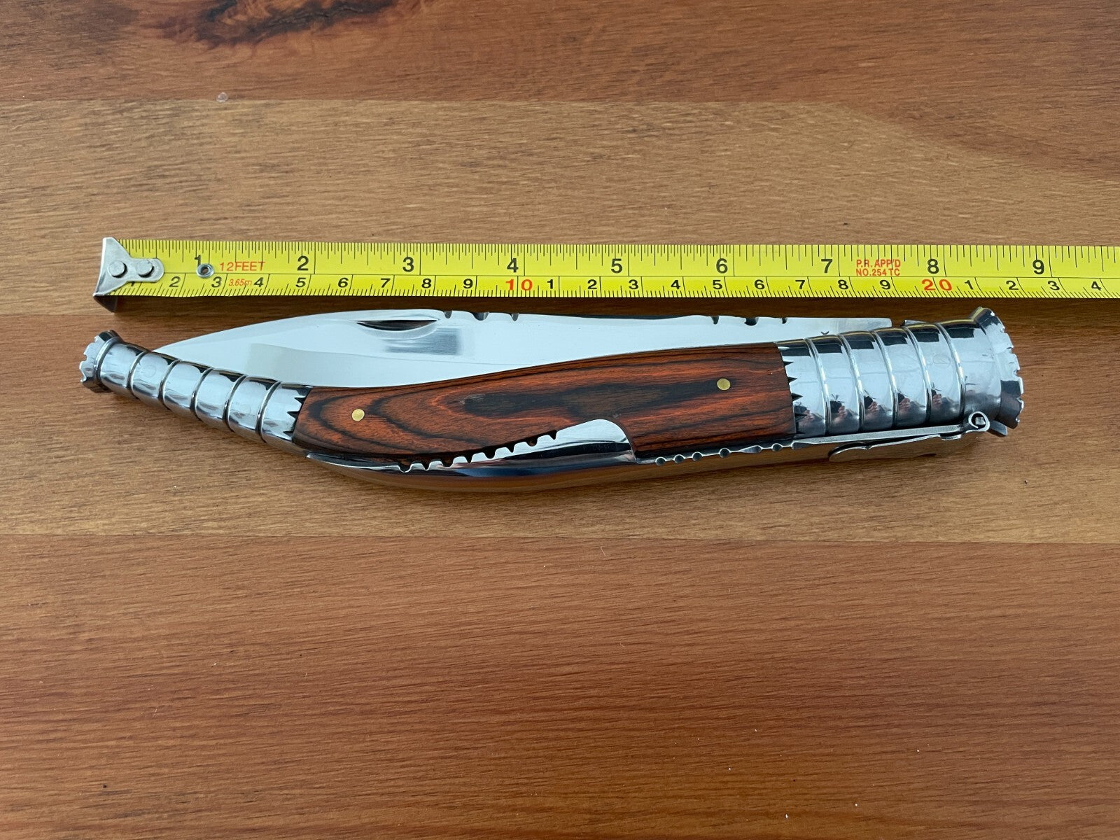 6.3 in. Spanish Navaja Folding Knife Red Wood Stamina Handle - US Seller