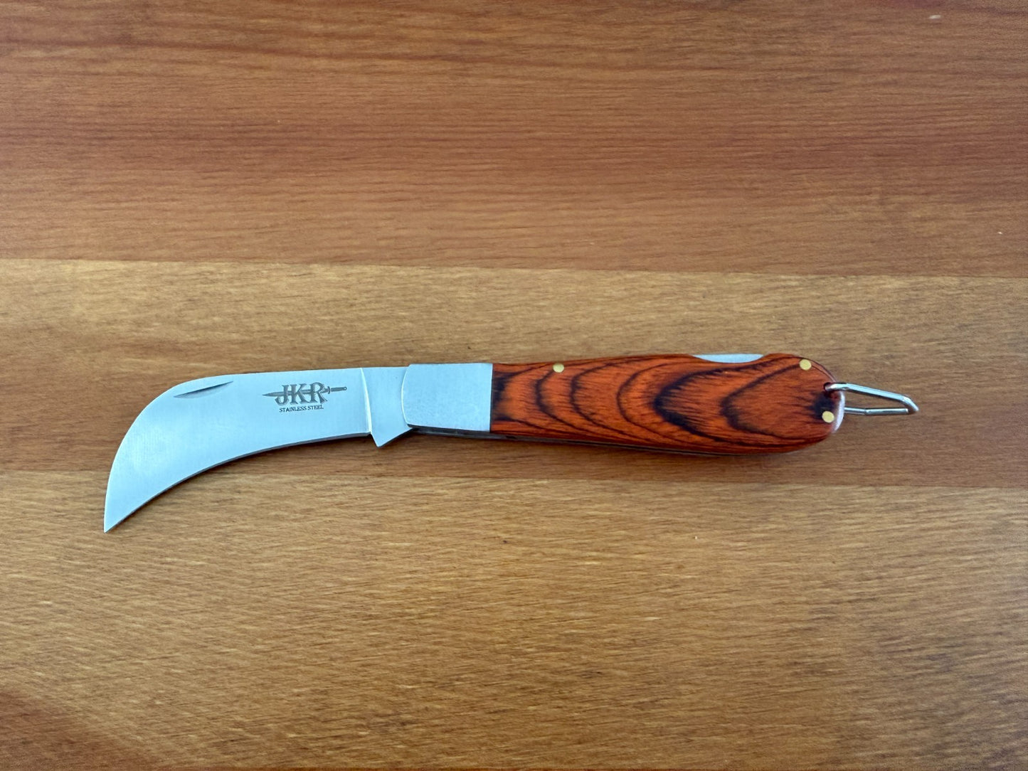 3" Hawkbill Tranchete Grape Harvest Pocket Knife Stamina Handle Lockback - Spain