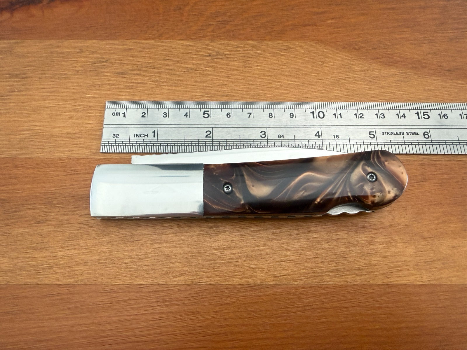 4" 8Cr14MoV Steel Tramuntana Folding Knife Mirror-Polished Bolsters From Spain