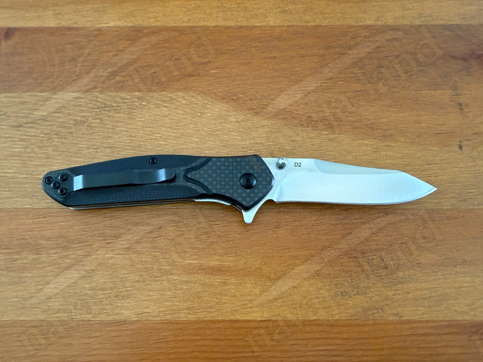 Folding Knife Carbon Fiber & G10 Handle - D2 Steel - 3.3" Reverse Tanto Blade