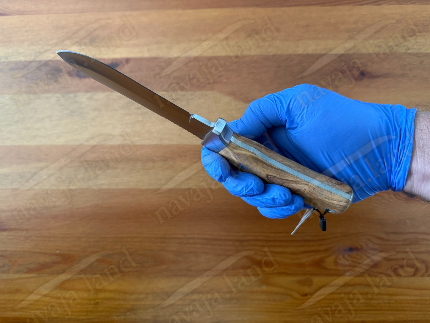 Joker Oso Outdoor Knife – 4.72" MOVA Blade | Olive Wood Handle | Leather Sheath