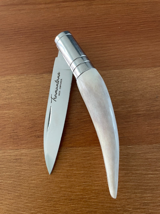 3.15" 420 Steel Navaja Gallega Tramuntana Knives Polished Staghorn Handle