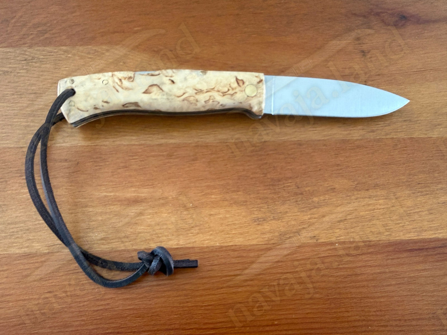 3.15” Joker Artica Bushcraft Folding Knife (Curly Birch Handle) Handmade Spain