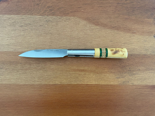 3.26” CQ Taramundi Pocket Knife Boxwood Handle Unique Design Asturias Spain