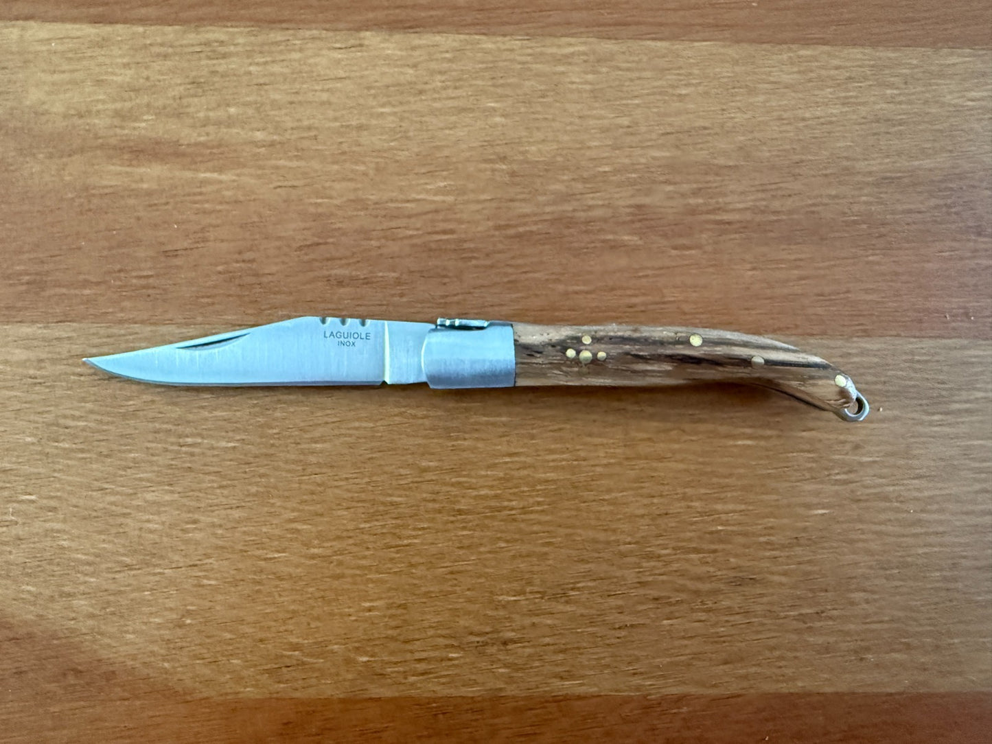 2.4” Stainless Steel Blade Navaja Laguiole Inox Pocket Knife Olive Wood Scales