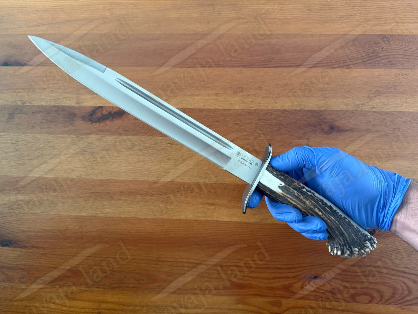 Joker Chamois Hunting Knife 10” MOVA Blade | Deer Antler Handle | Made in Spain