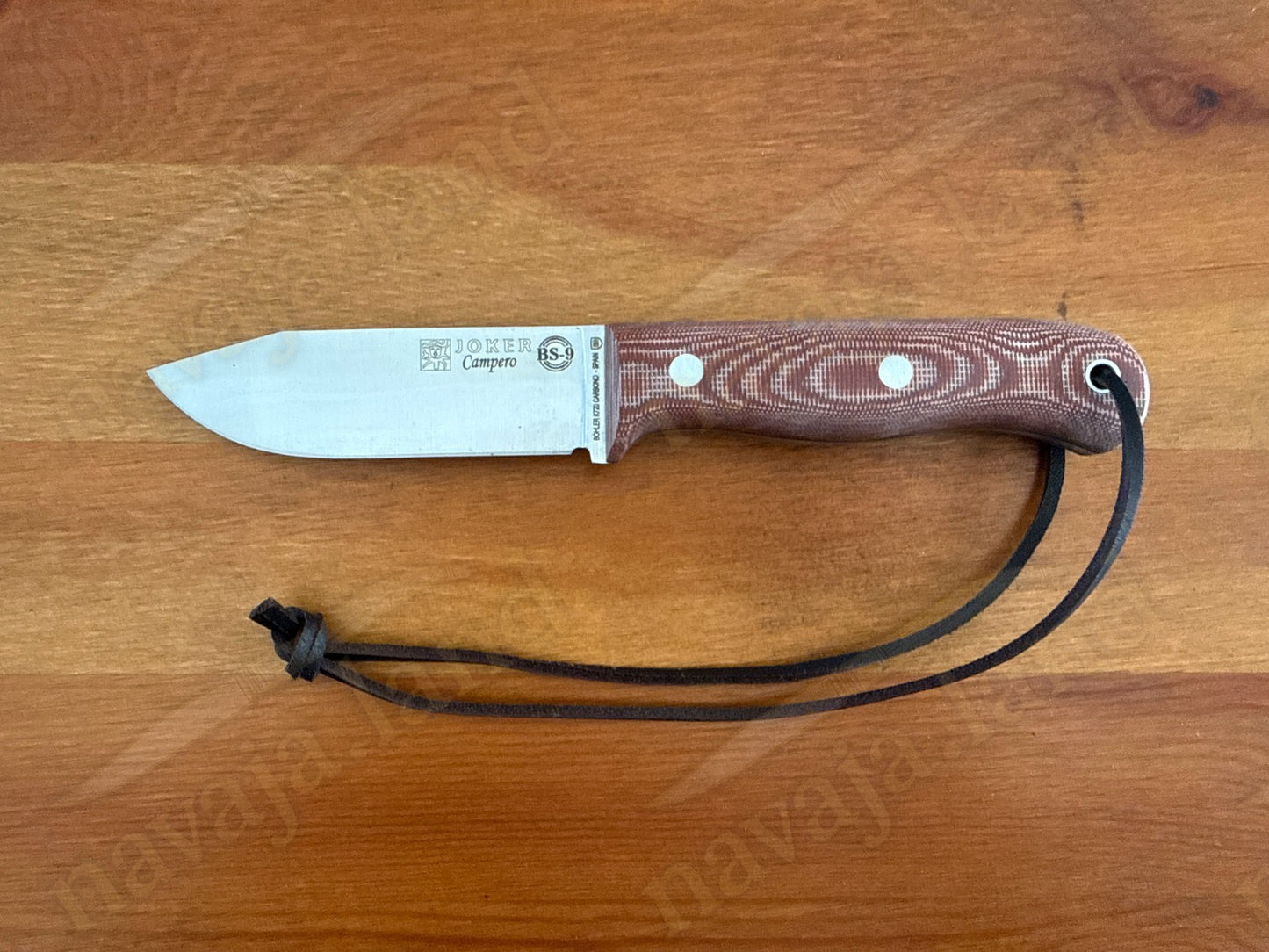 Joker Campero Fixed Knife 4.13" Full Tang K720 Carbon Steel Blade Micarta Handle