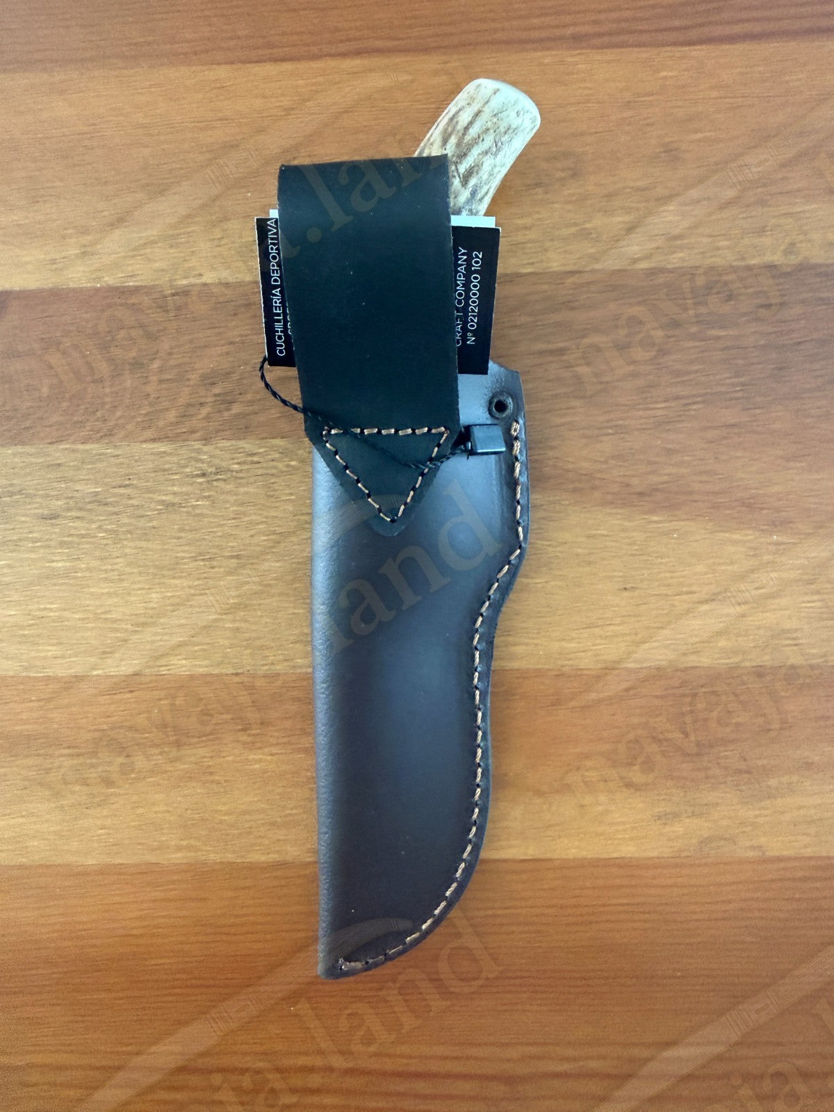 Joker Huron Skinning Knife 4.3” MOVA Blade | Deer Antler Handle | Leather Sheath