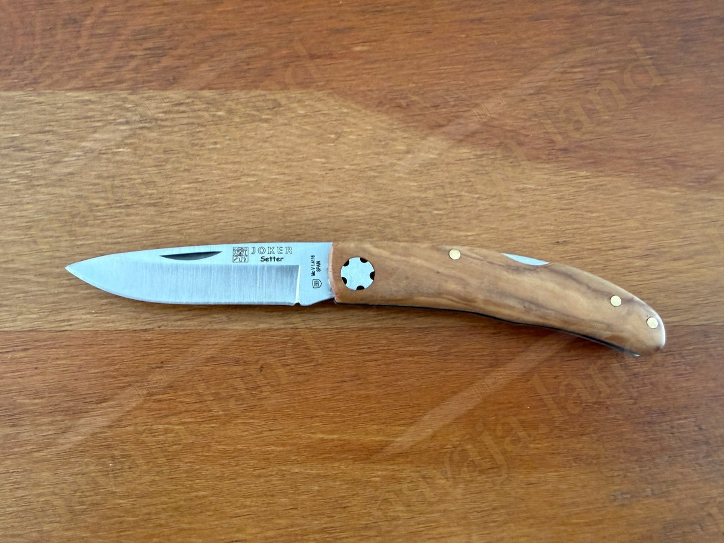 3.15” Joker Setter Bushcraft Folding Knife (Olive Wood Handle) Handmade Spain