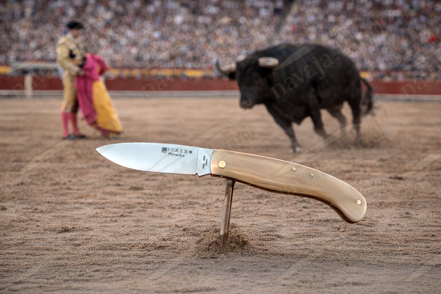 Joker Pocket Knife – Bull Horn Handle | 2.75” Blade | Slipjoint | Made in Spain