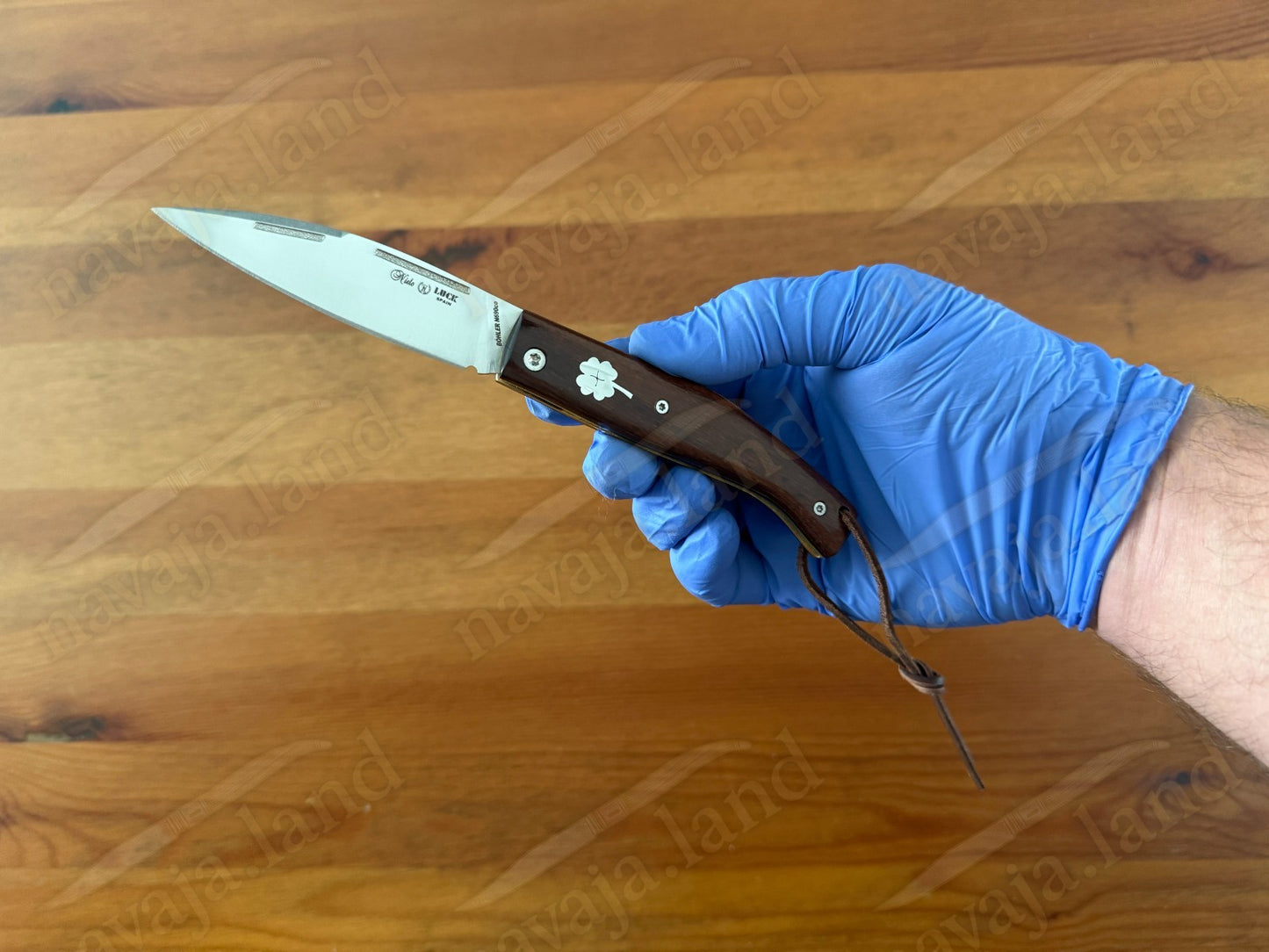 Miguel Nieto🍀LUCK Spanish Folding Knife Böhler N690Co Steel Walnut Wood Handle