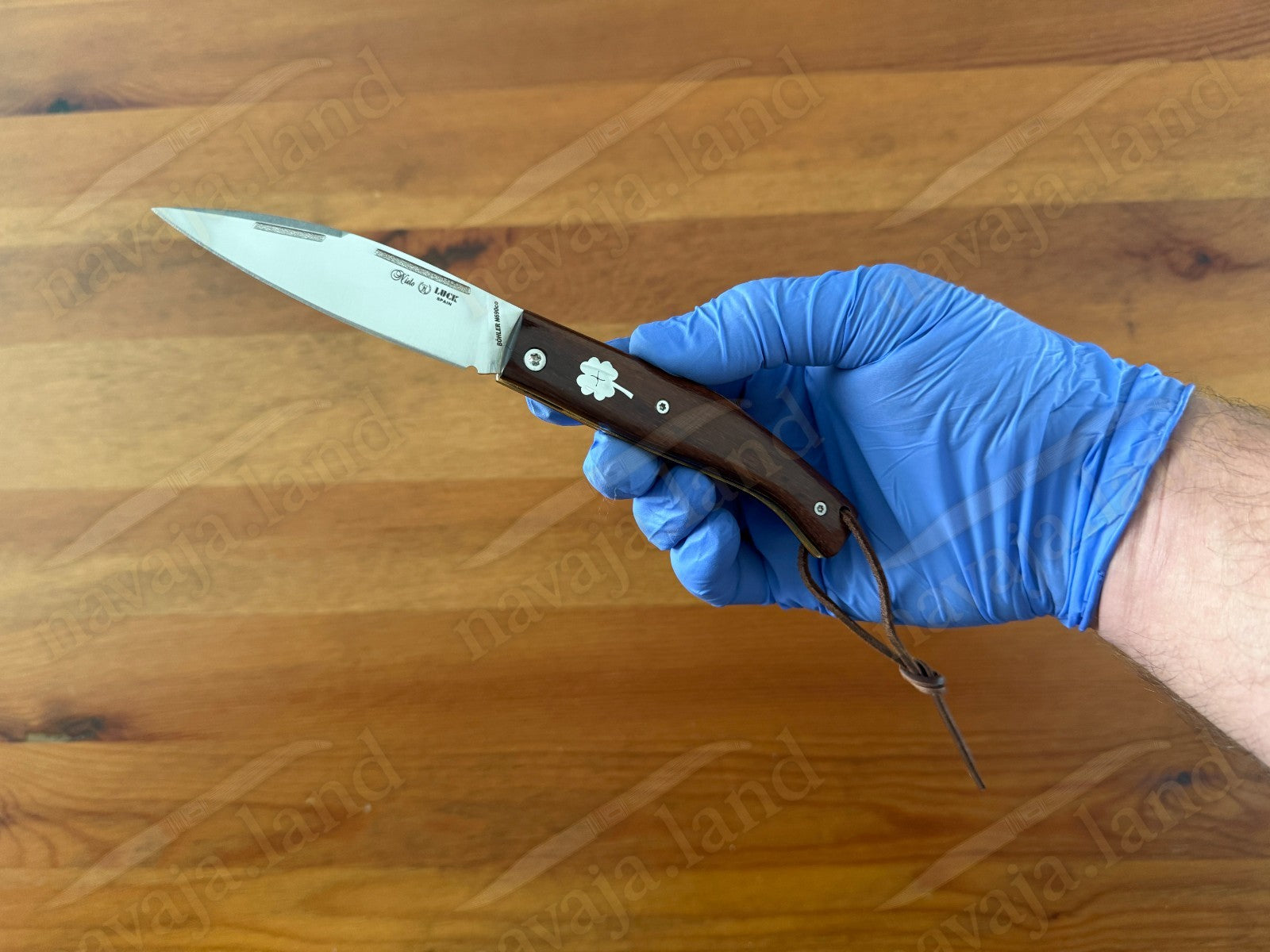 Miguel Nieto🍀LUCK Spanish Folding Knife Böhler N690Co Steel Walnut Wood Handle