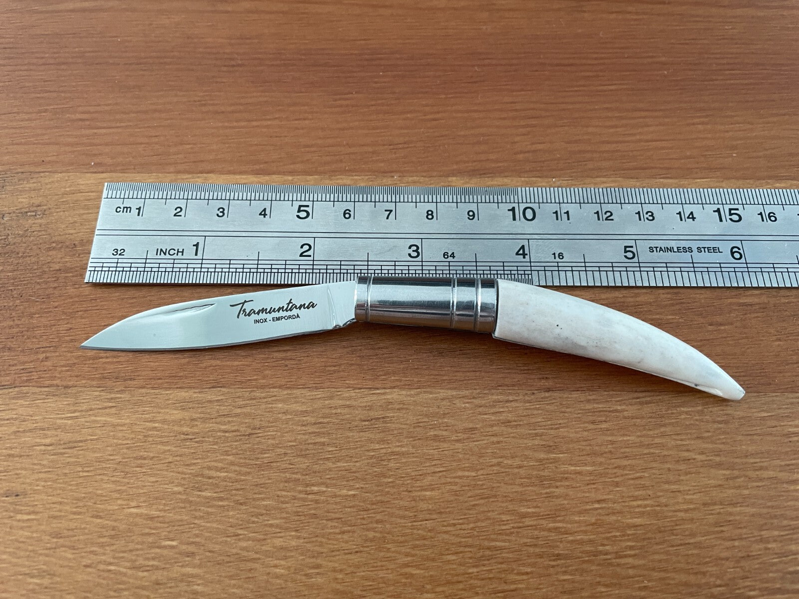 2.55" 420 Steel Navaja Gallega Tramuntana Knives Polished Staghorn Handle