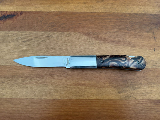 4" 8Cr14MoV Steel Tramuntana Folding Knife Mirror-Polished Bolsters From Spain