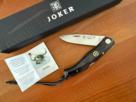 2.8” Joker Ibérica Folding Knife Buffalo Horn Handle MOVA 1.4116 Stainless Steel