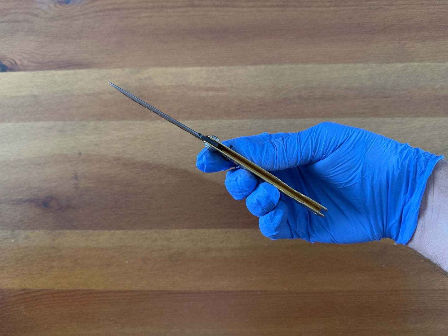 3" Navaja Higonokami Knife Brass Handle with Stainless Blade and Sheath