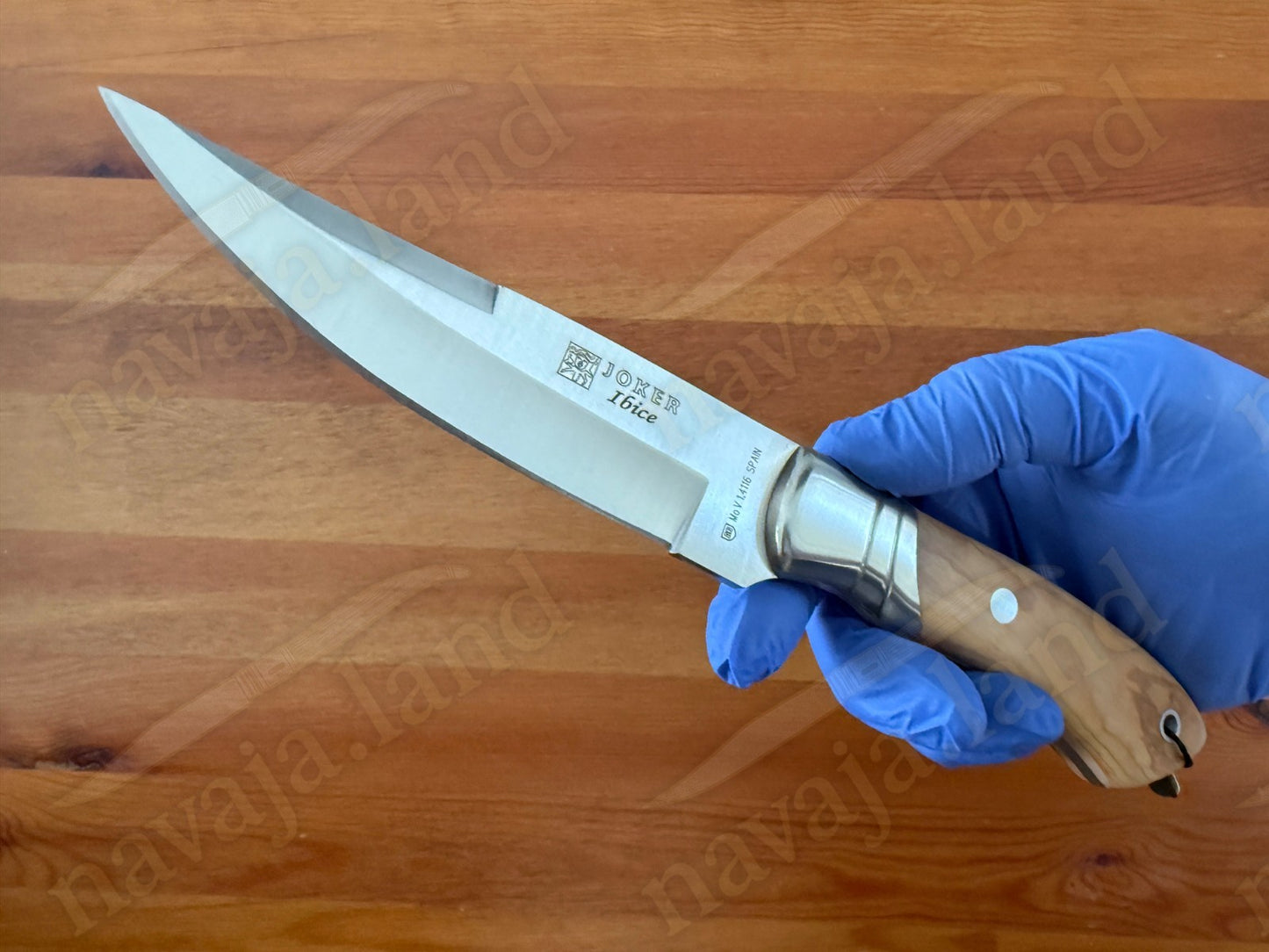 Joker Ibice Hunting Knife 4.72” MOVA Blade | Olive Wood Handle | Leather Sheath
