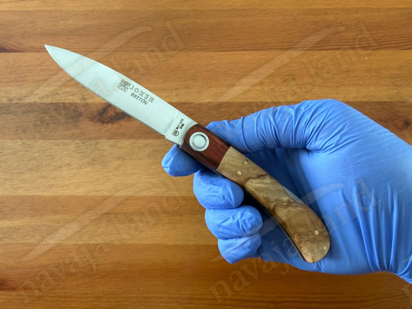 3.15” Joker Bretón Camping Folding Knife (Olive Wood Handle) Handmade in Spain