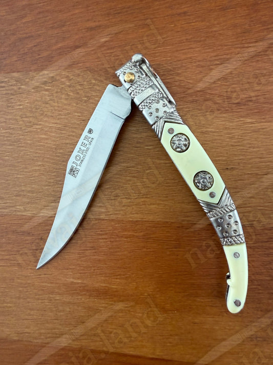 3.5” Albacete Navaja Joker Arabian Knife Zamak Handle Handmade Slipjoint Spain