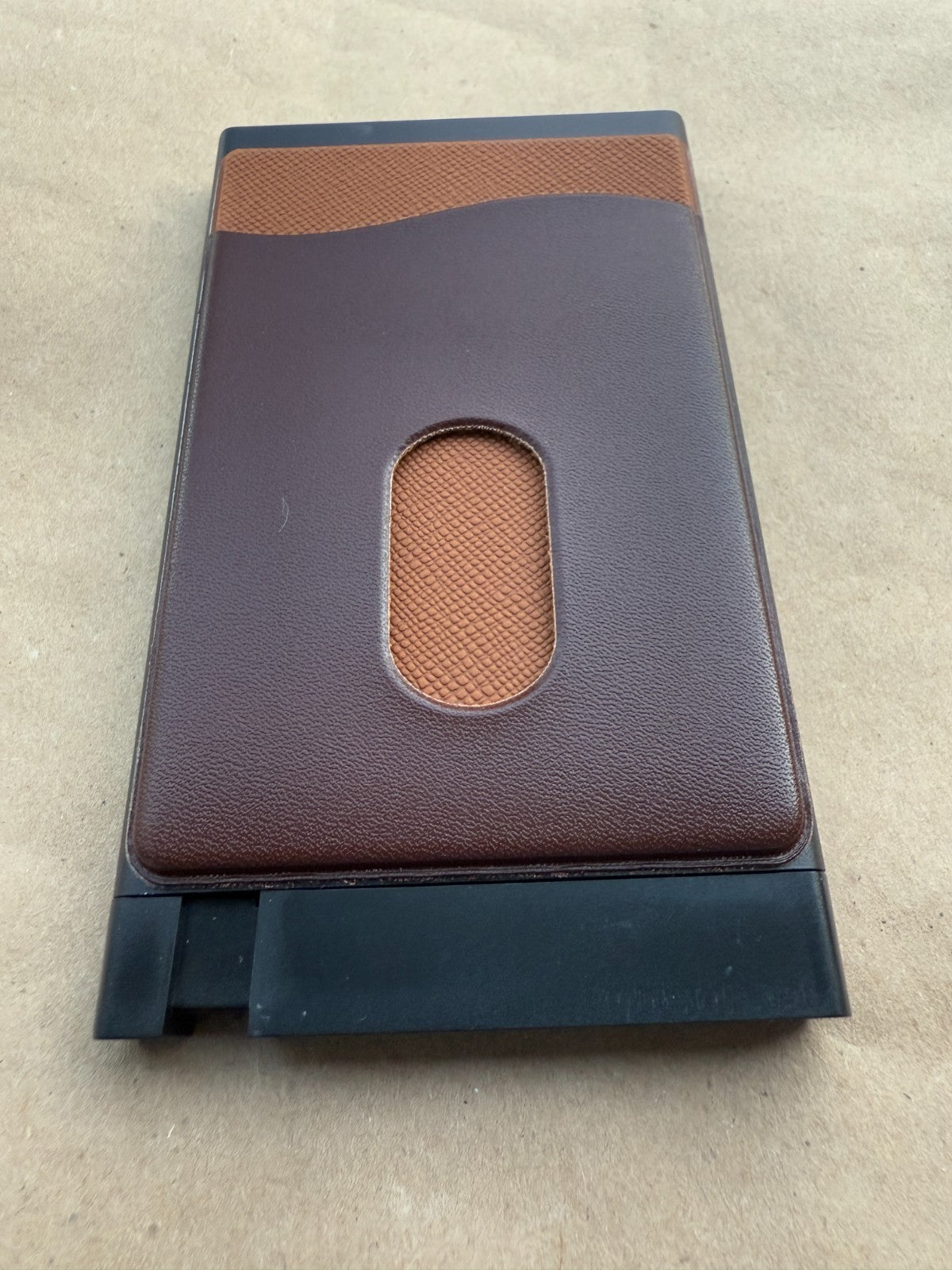 Captain America Pop Up Wallet Brown Leather Credit Card Holder and Cash Aluminum