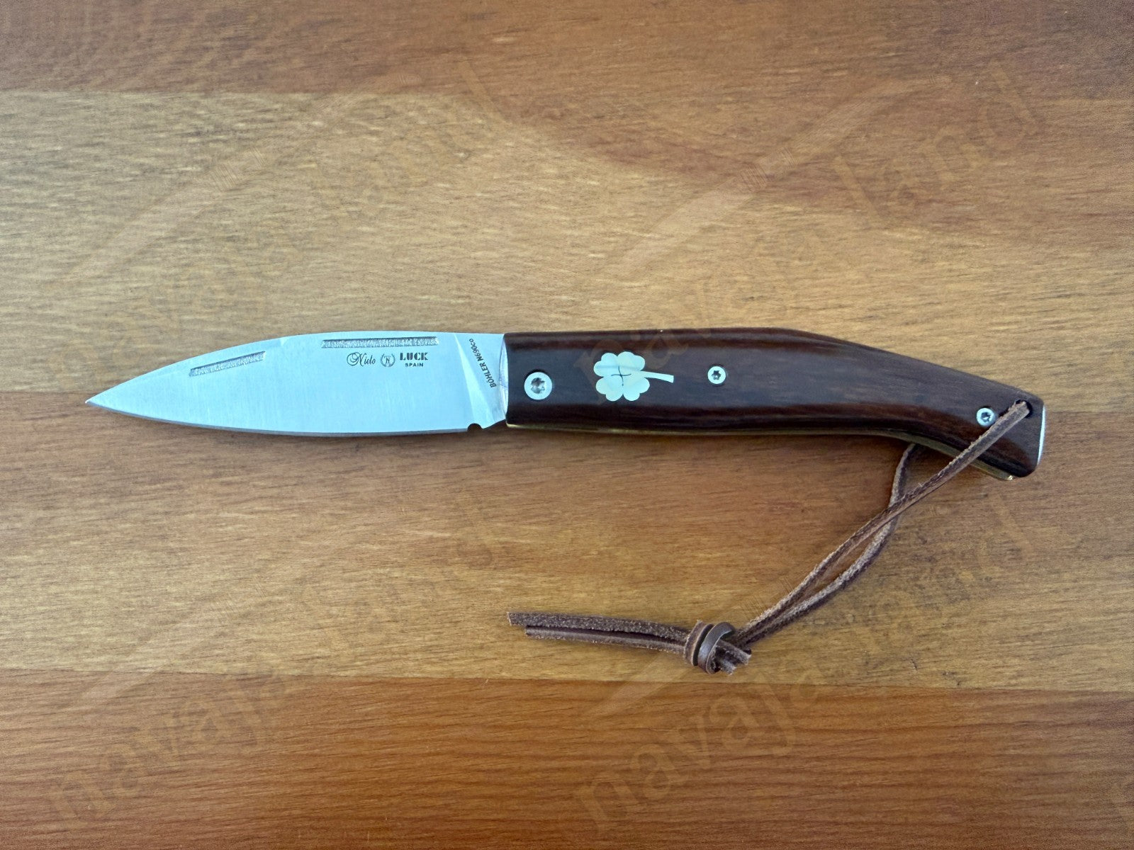 Miguel Nieto🍀LUCK Spanish Folding Knife Böhler N690Co Steel Walnut Wood Handle