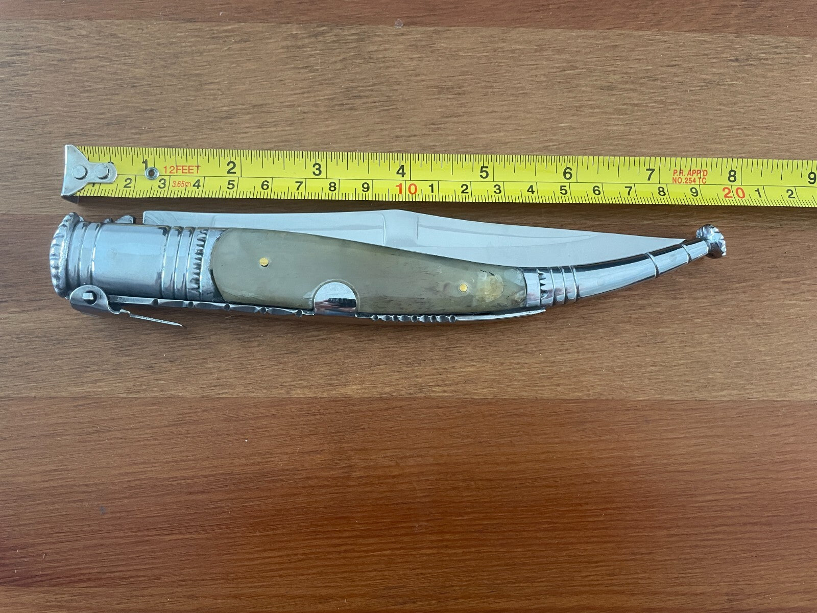 6” Spanish Navaja Serrana Folding Pocket Knife Bullhorn Handle - US Seller