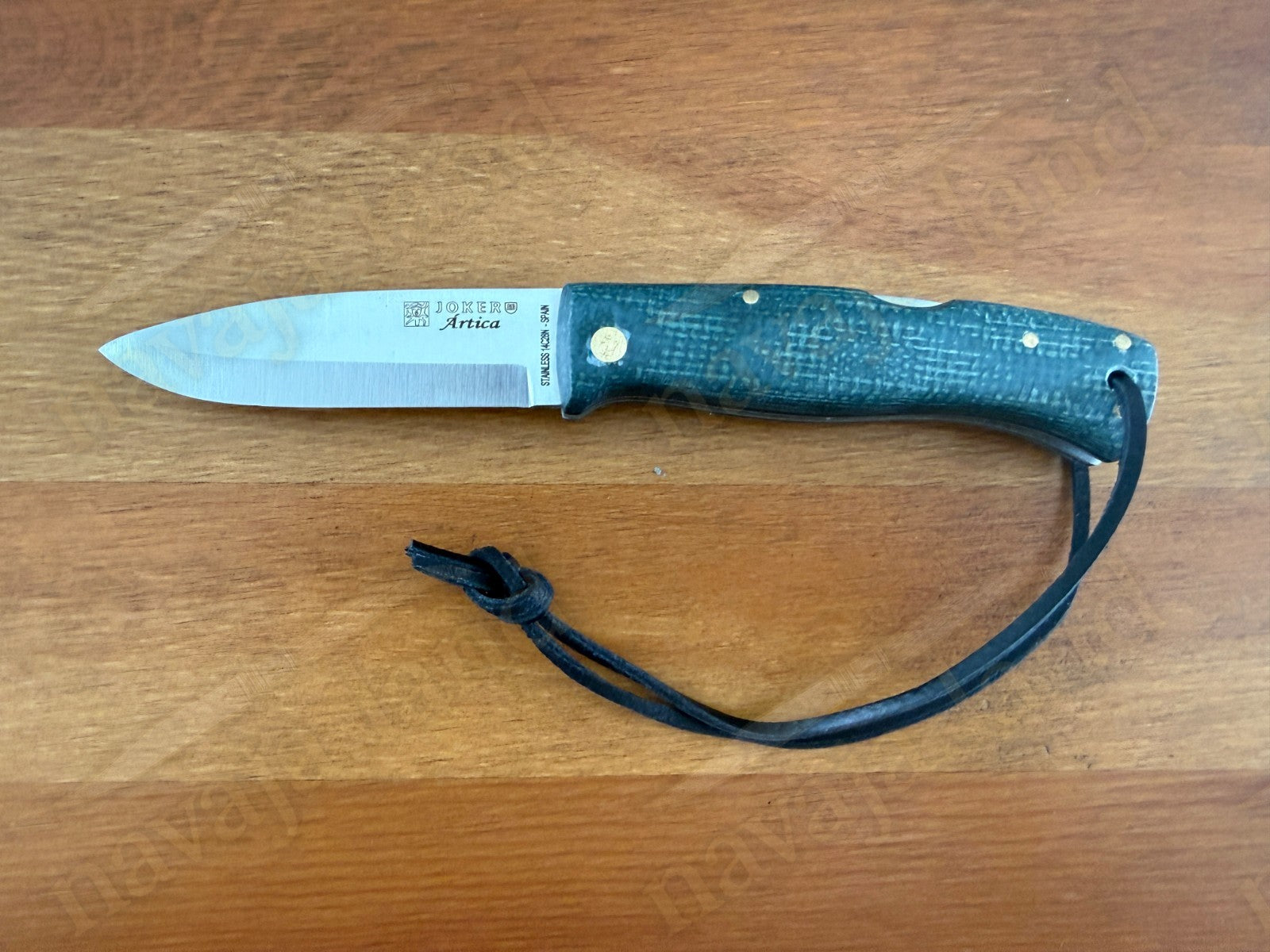 3.2” Joker Artica Bushcraft Folding Knife (Green Jute Micarta Handle) From Spain