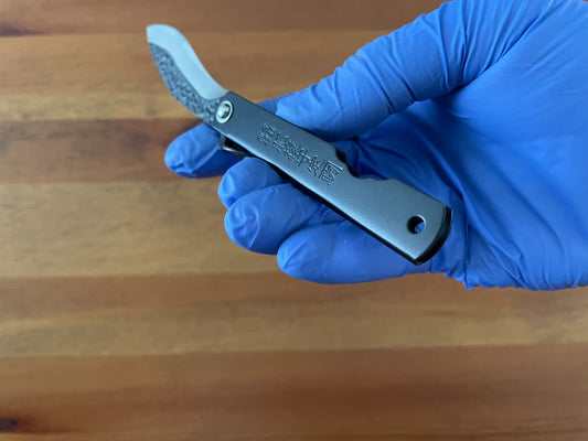 2.9" Navaja Higonokami Pocket Knife Falcata Blade Steel 420 with Sheath
