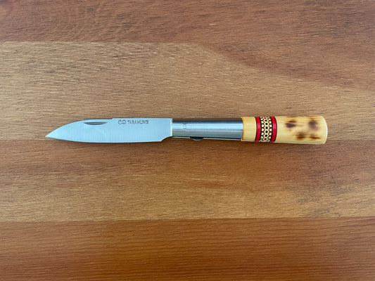 3.26” CQ Taramundi Pocket Knife Boxwood Handle Unique Design Asturias Spain