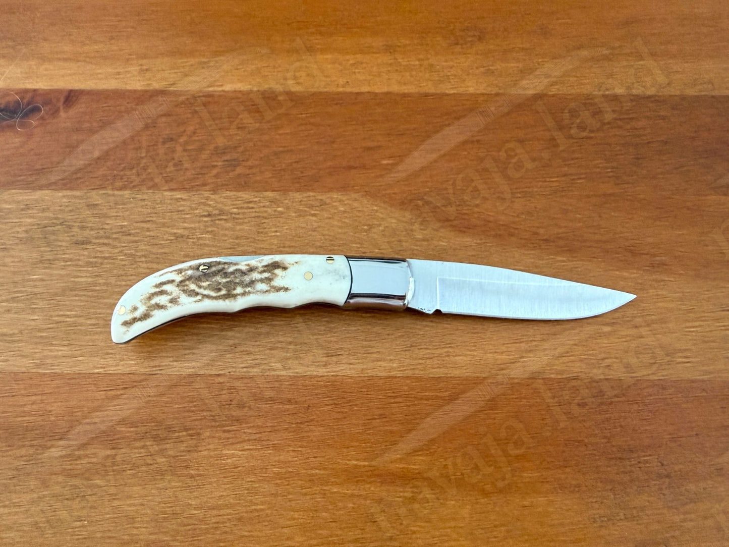 3” Joker Pointer Camping Folding Knife (Deer Antler Handle) Handmade in Spain