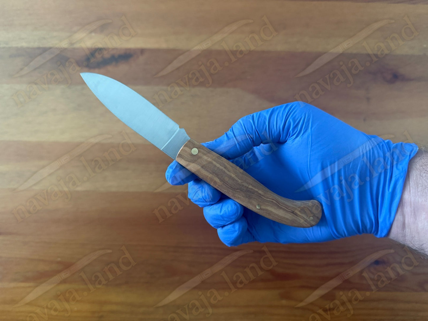 3.14” Joker Antaño Camping Folding Knife (Olive Wood Handle - Spanish Flag)