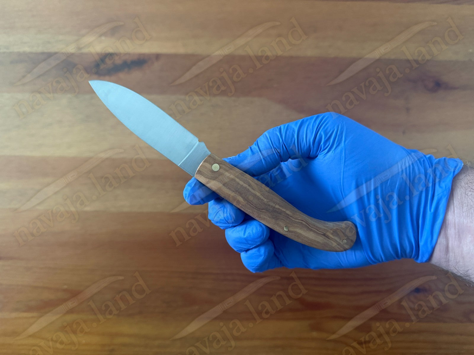 3.14” Joker Antaño Camping Folding Knife (Olive Wood Handle - Spanish Flag)