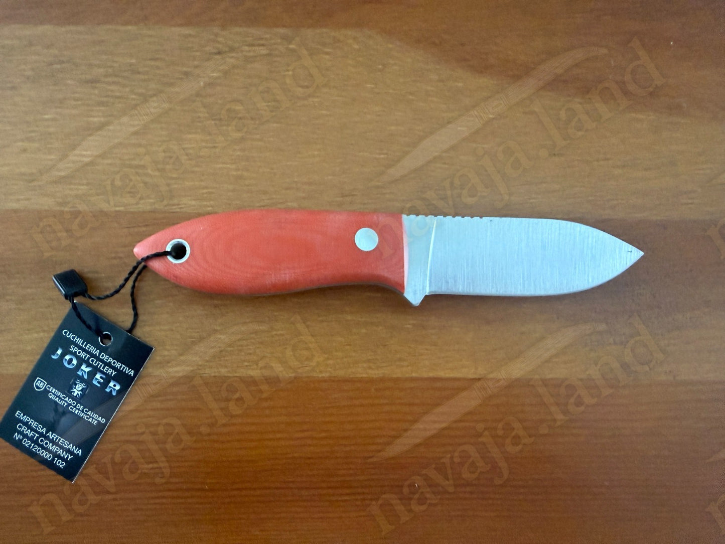 Joker Avispa Bushcraft Knife – 3.15” Sandvik 14C28N Blade -Orange Micarta Handle