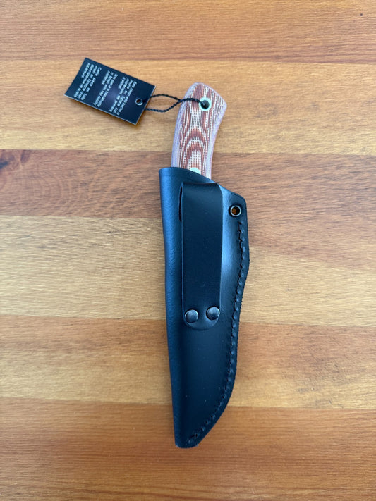 Joker Pantera Bushcraft Knife Brown Micarta Handle Black Sheath Lanyard Hole