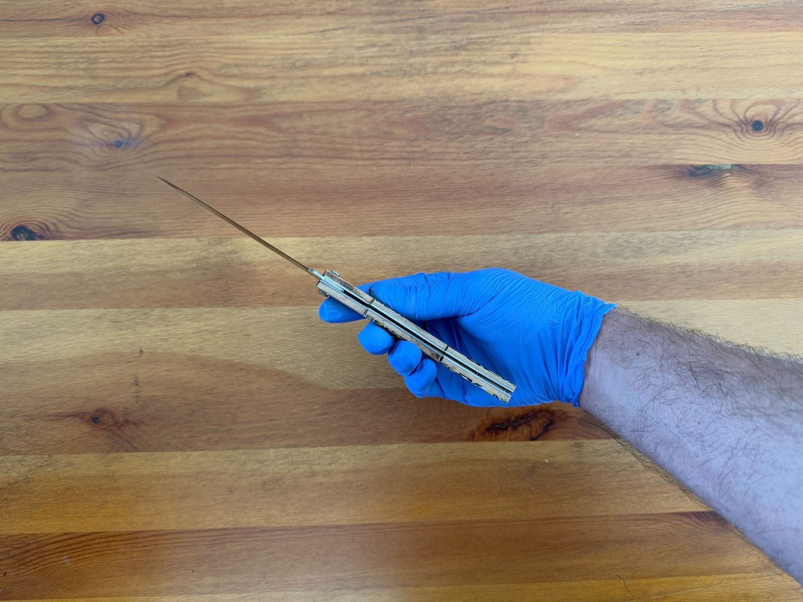 4.3" Arabian Style Spanish Navaja with Ratchet Pocket Knife Maple Wood Handle