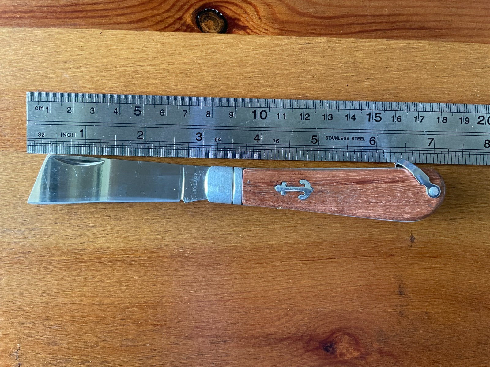 3.14" Sailor Pocket Knife Cut Tip Wood Handle Ships from USA Made in Spain