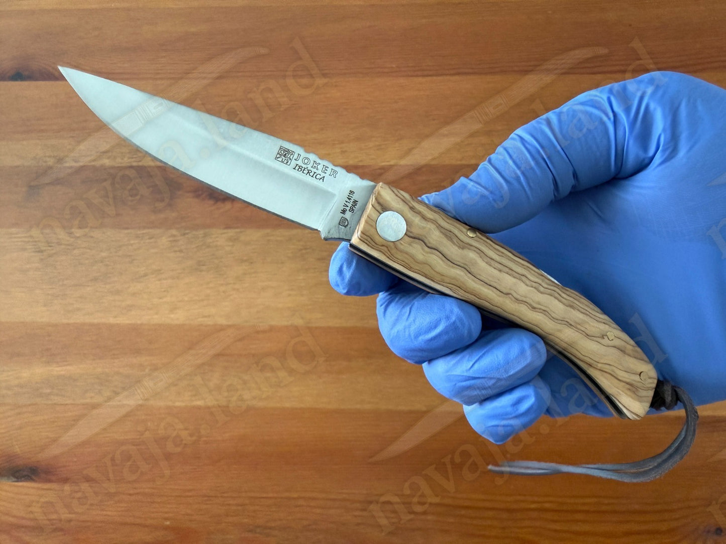 Joker Ibérica Folding Knife Olive Wood Handle 3.15” MOVA 1.4116 Stainless Steel