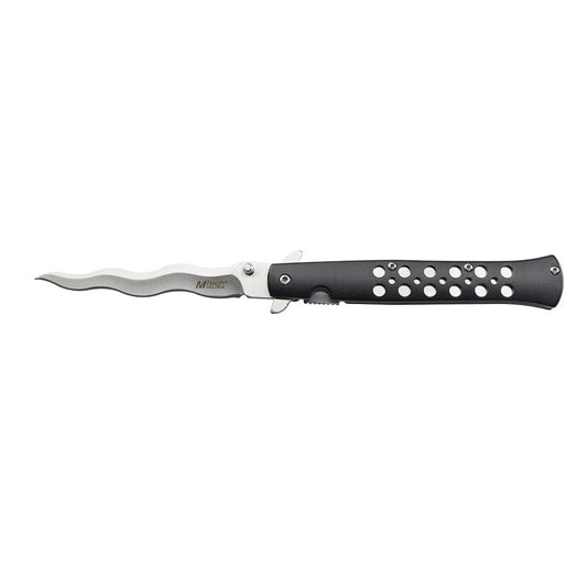 MTech 4" Steel Blade Spring Assisted Pocket Knife Anodized Aluminum Handle Black