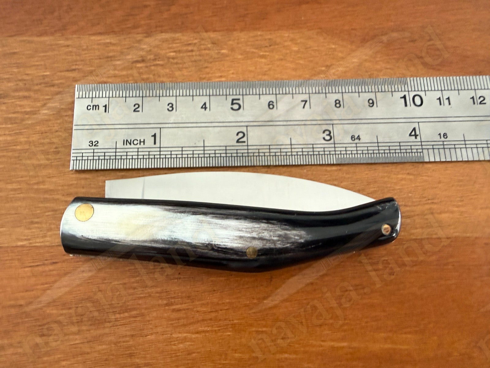 Cudeman Spanish Folding Knife – Bull Horn Handle | 420 Steel | Leather Sheath